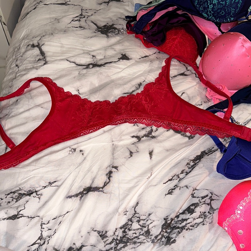 XS new Victoria’s Secret FOR OVER BRA Push Up RED lace sexy rare WOW LAST ONE !!